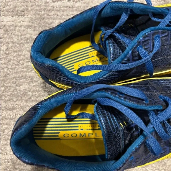 Puma Men's Dynamic Blue and Yellow Sneakers size 10 - Picture 3 of 5